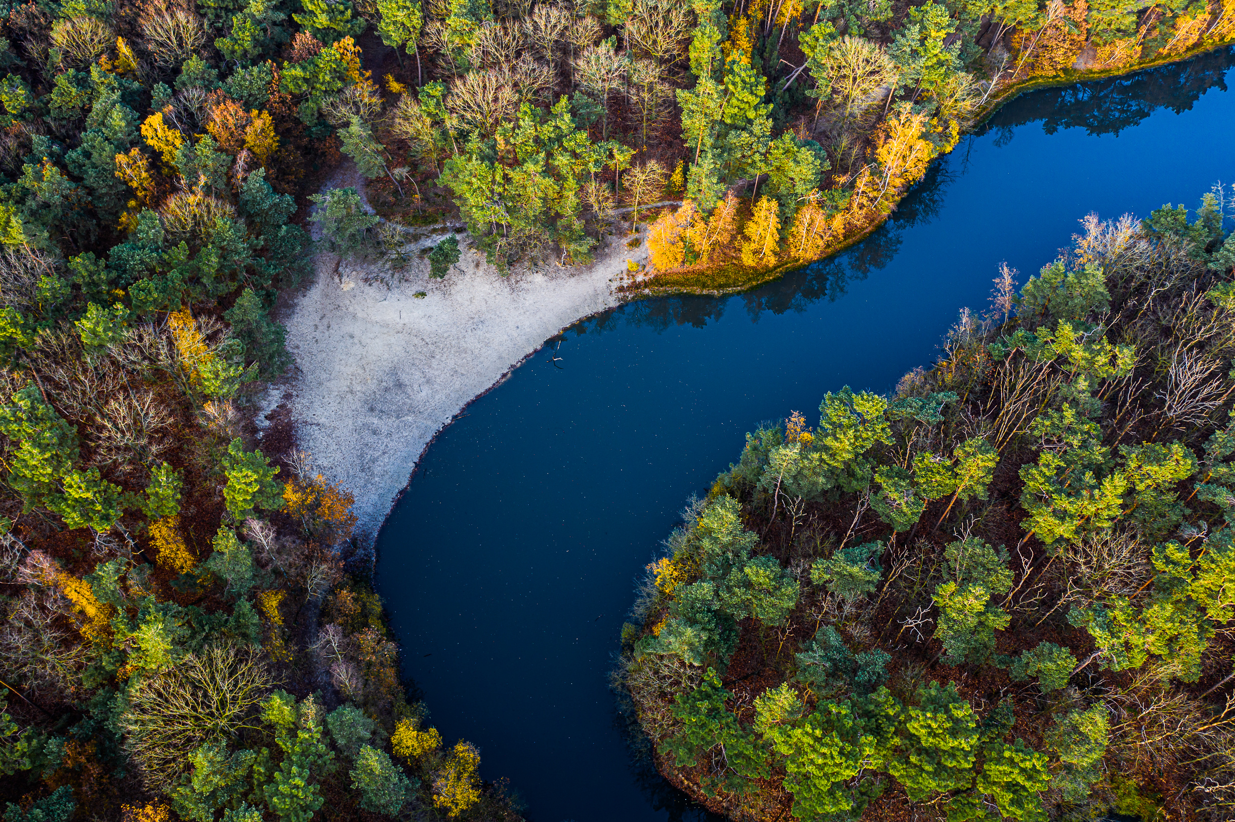 Foto van boven van de Loonse en Drunense duinen