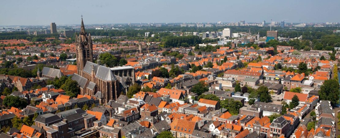 Overzichtsfoto van centrum Delft