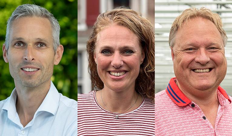 Foto van Ton Evers, Anne Melchers en Leon Ammerlaan